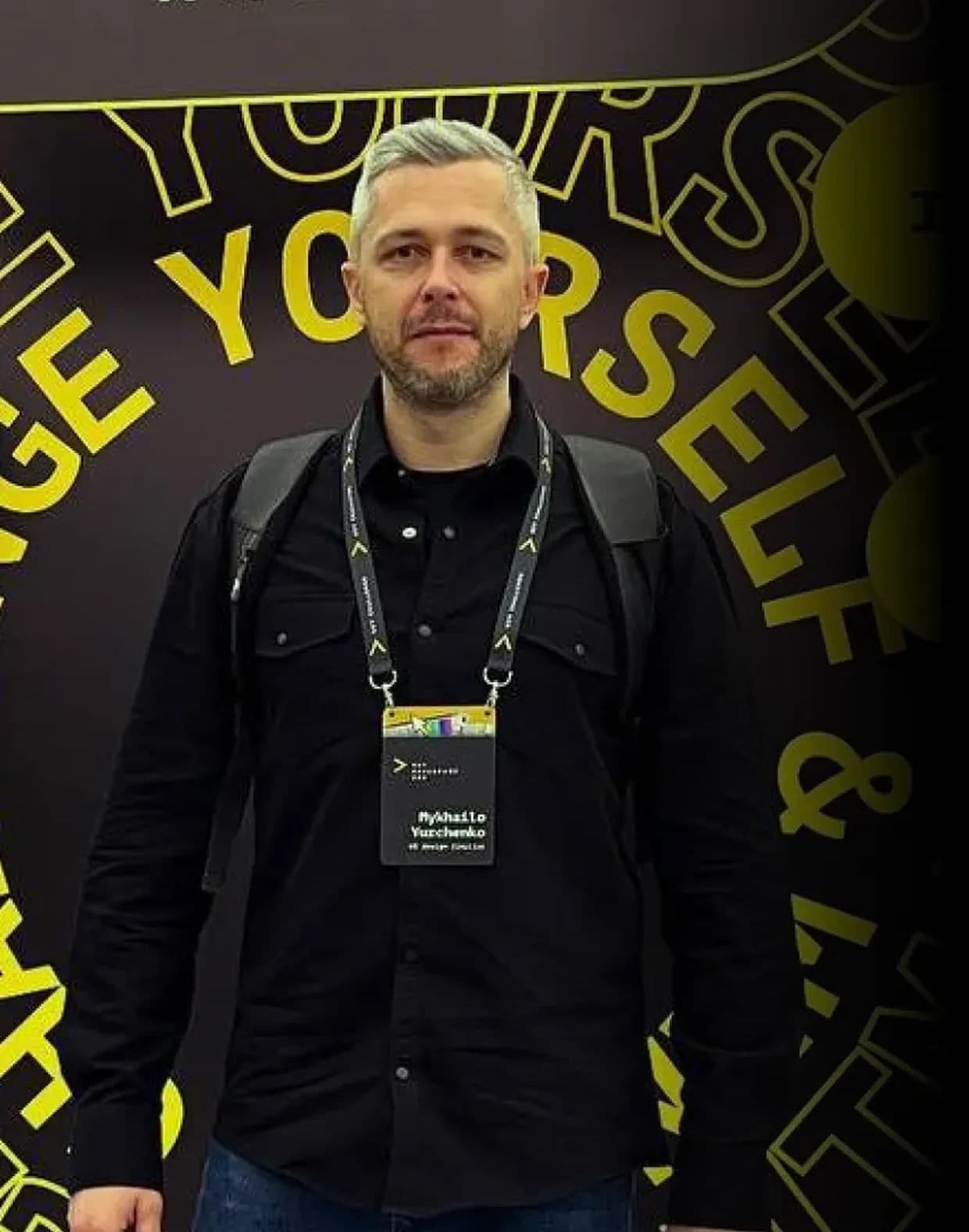 Mykhailo Yurchenko at a design conference