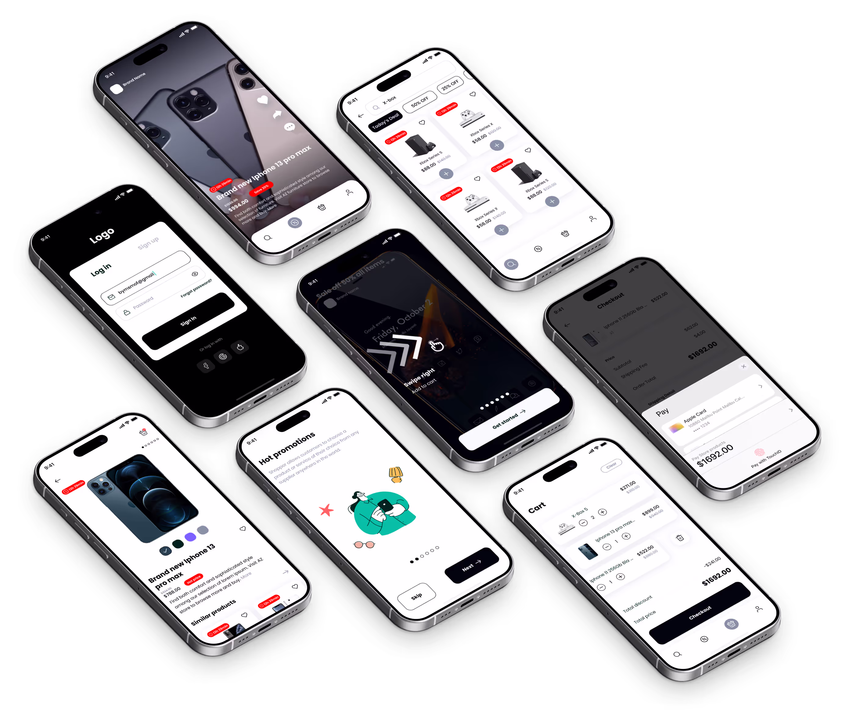 First visual design of the Hiive app